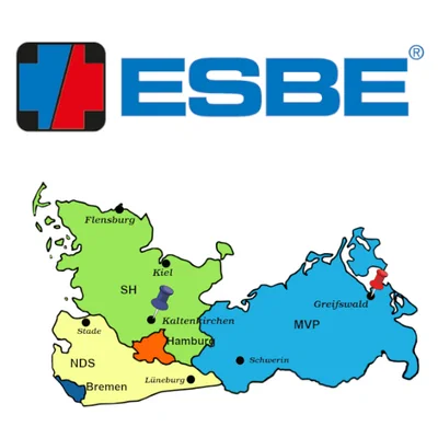 Vertretungsgebiete der E.G. Lochmann KG - ESPE Regel und Mischarmaturen für Trinkwasser und Heizungsanlagen